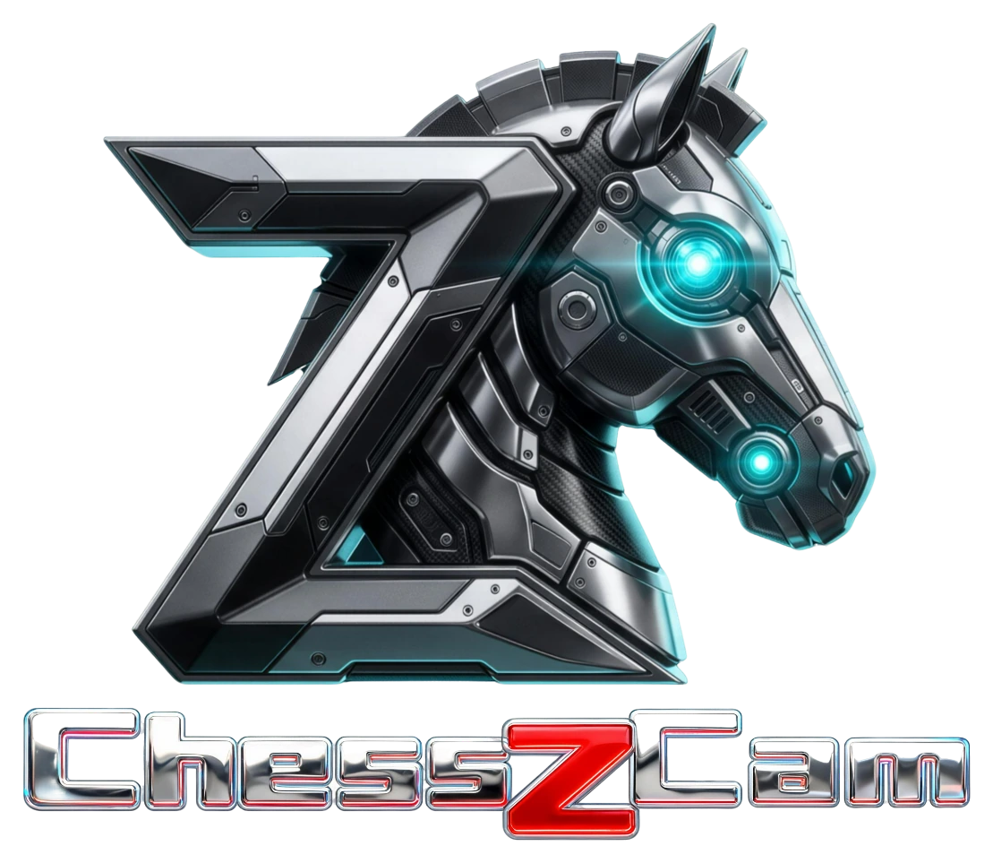 ChessZCam metallic knight product logo